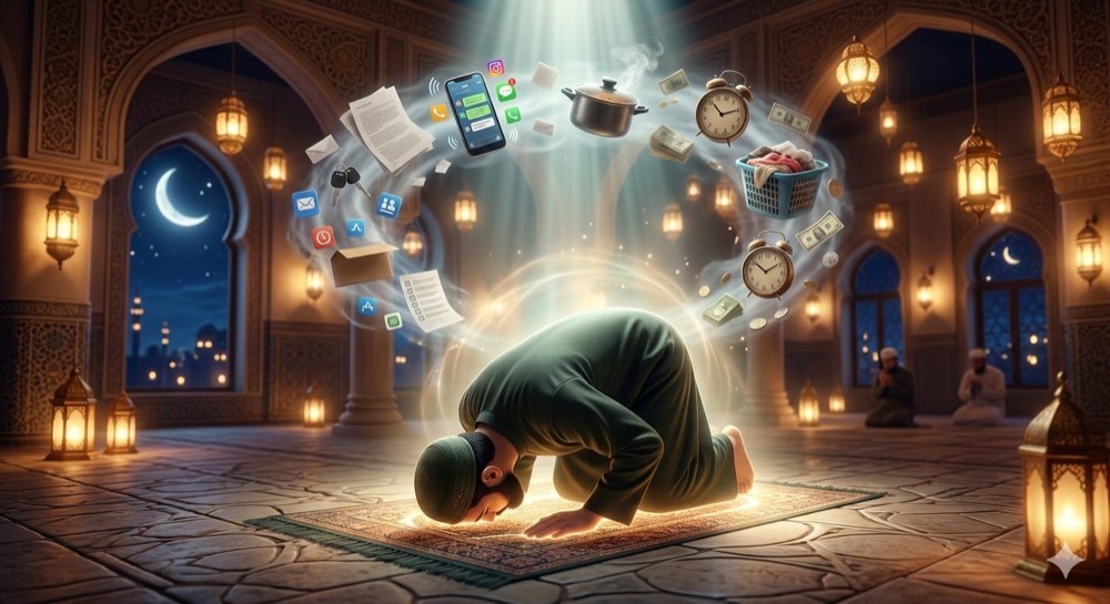 Pingin Sholat Khusyuk, Tapi Kenapa Ya Pikiran Rame Banget?